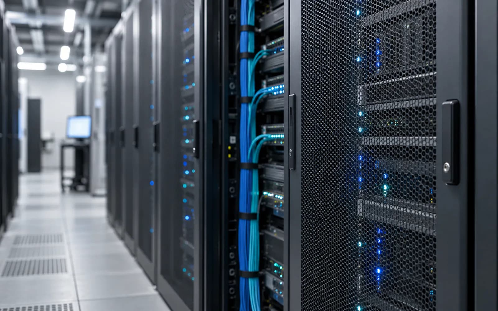 Illustrative infrastructure image Illustrative image of server racks